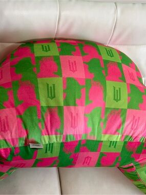 Vibrant Pink & Green Decorative Pillow